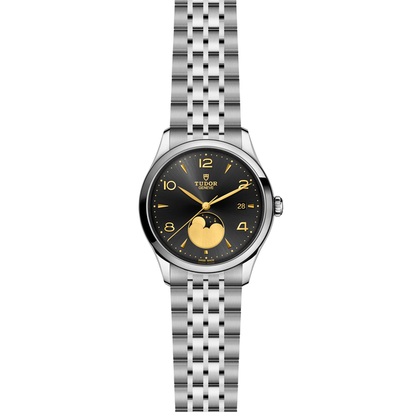 1926 Luna 39 mm phase de lune automatique en acier inoxydable